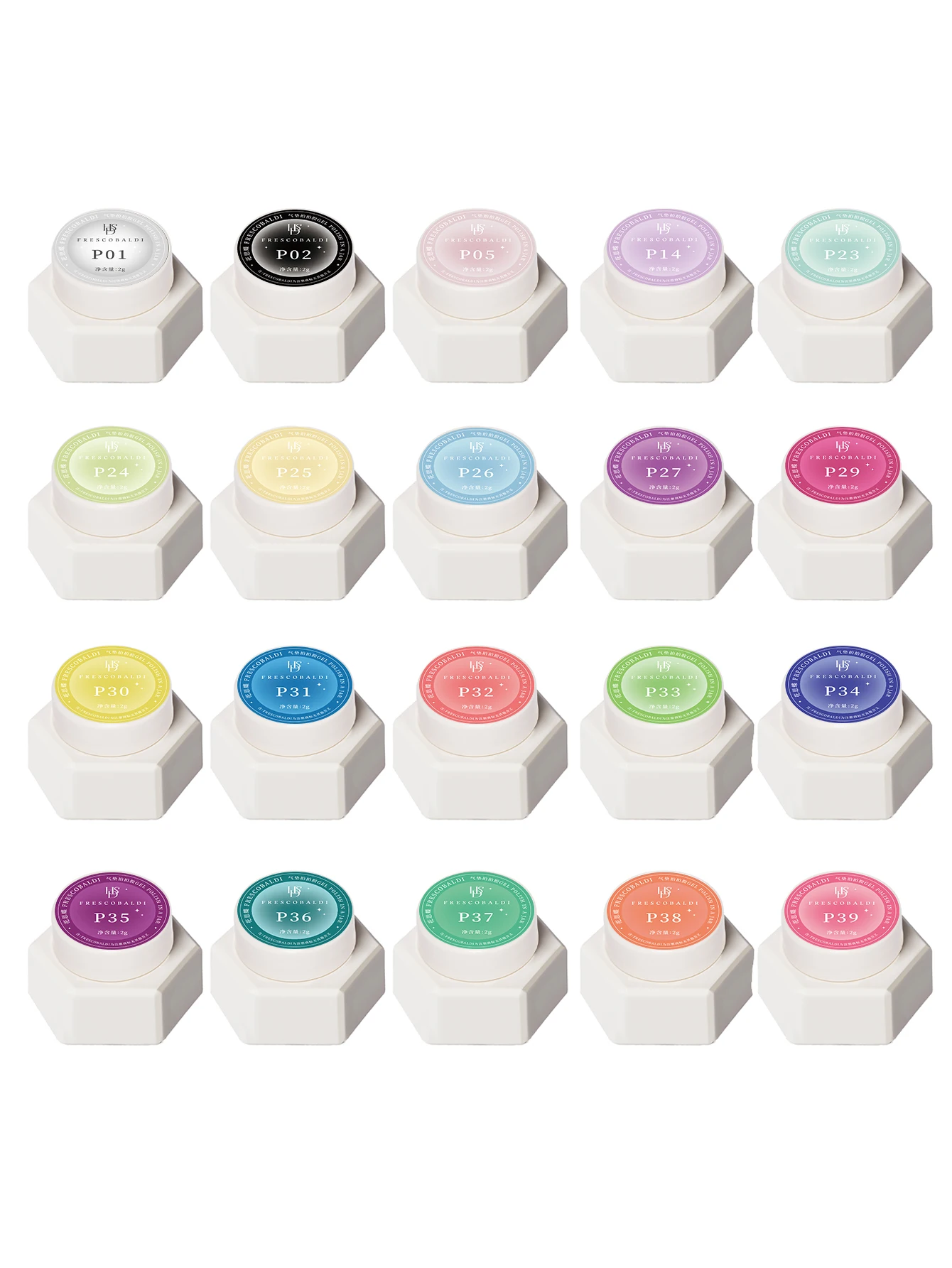 FRESCOBALDI 20-Farben Auftragsfähiger, Hochpigmentierter Halbfester Gel-Nagellack, Geeignet für Salon- und DIY-Anwendungen in Allen Jahreszeiten – Detail 9