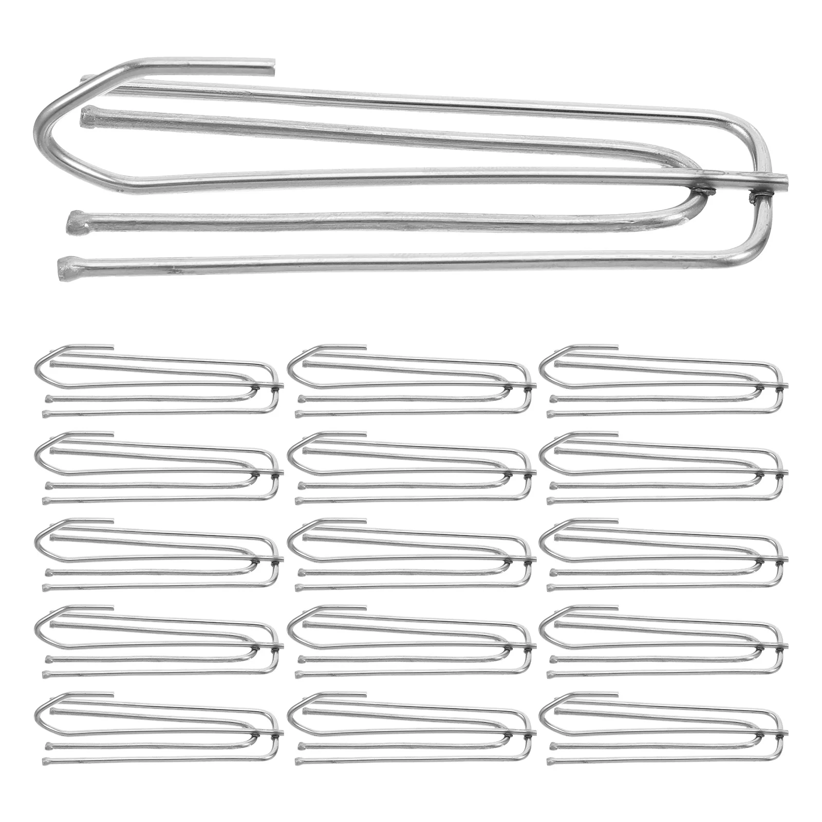 

40Pcs Window Curtain Hooks Stainless Steel Metal Drapery Pinch Pleat Hooks Heavy Duty Four Prong Curtain Hangers for Home Office