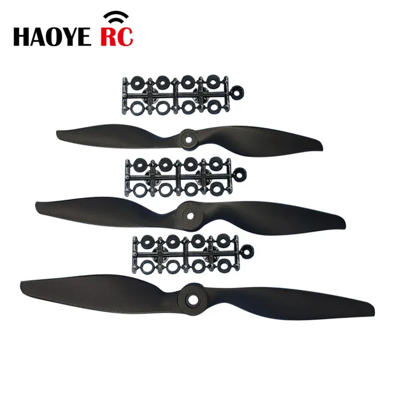 Haoye 2 Pcs Replacement Electric Propeller Diameter 7-14 inch Black Color Propeller For RC Airplane Parts