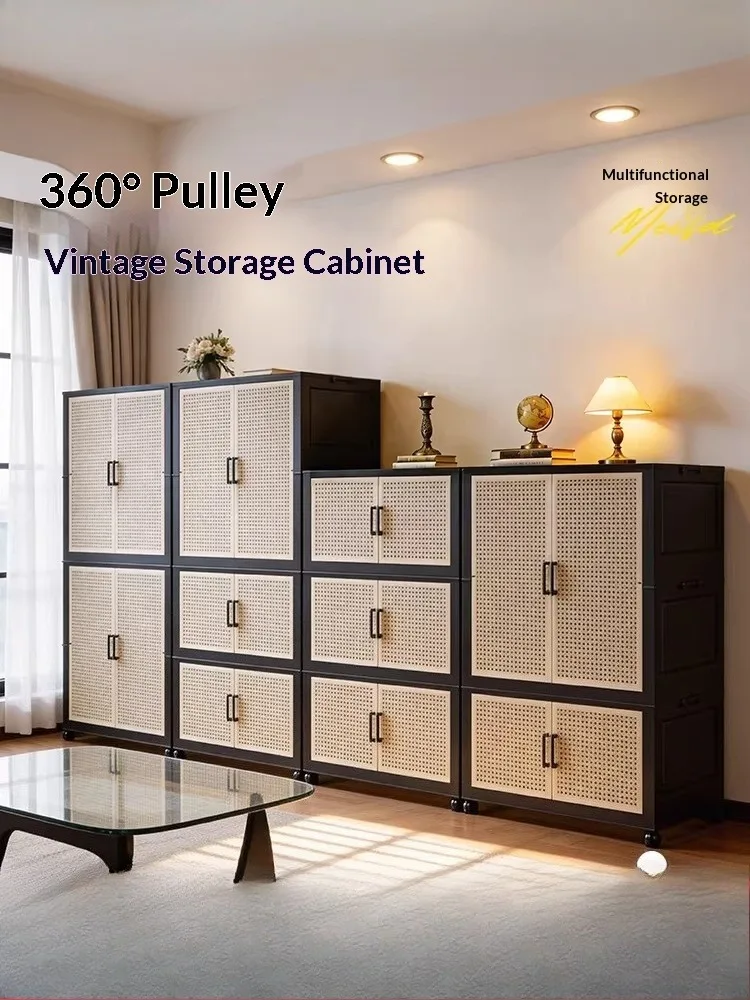 Drawer Dresser Chest Modern PP Closet Bedroom Storage Space Saving Simple Design Large Space Organization Household Furniture