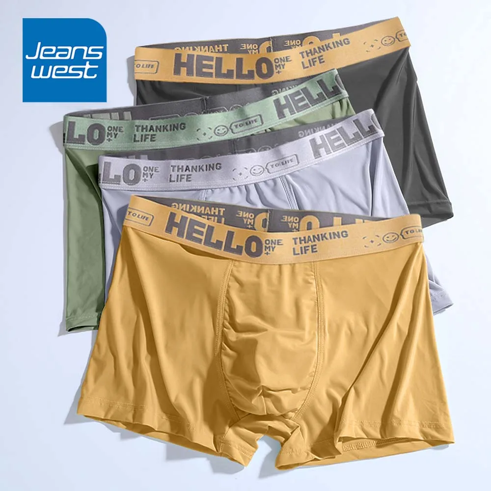 

JEANSWEST 8 шт. боксеры мужские ледяной шелк U выпуклые мужские трусы сексуальное женское белье дышащее быстросохнущее мужское нижнее белье размера плюс XL-5XL