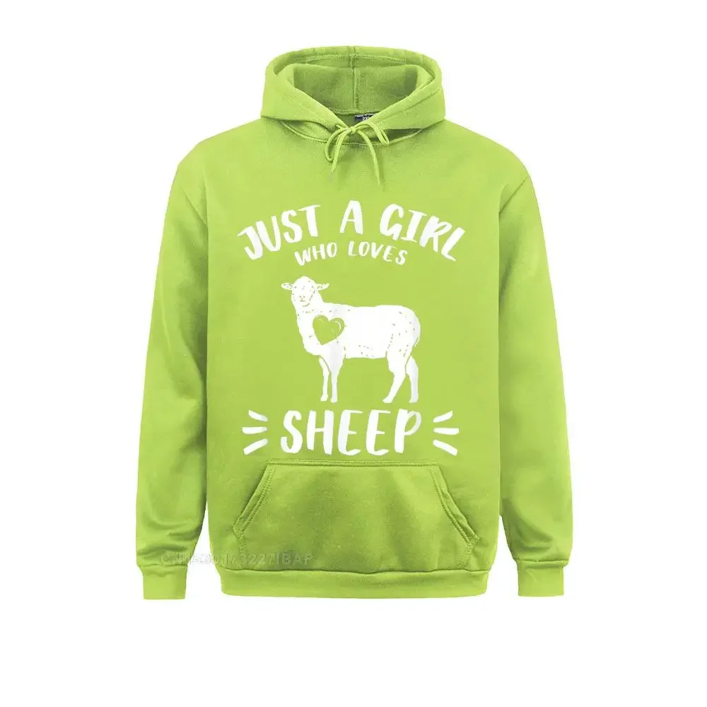 Just a Girl who Loves Sheep Farm Animal Funny Gift Idea Hoodie Sweatshirts for Men 3D Style Hoodies Funky Summer Clothes Europe