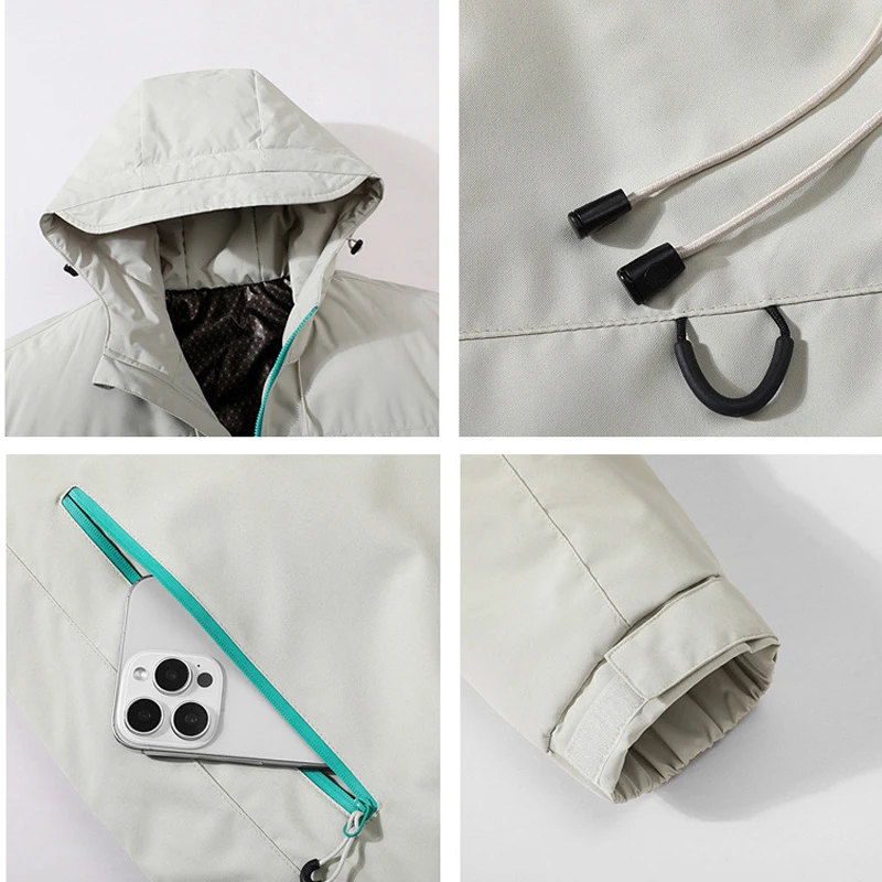 YESUNION Autumn Winter Outdoor Mountain Series Couple Jacket Windbreaker Climbing Suit Windproof Waterproof Warm Cotton Coat