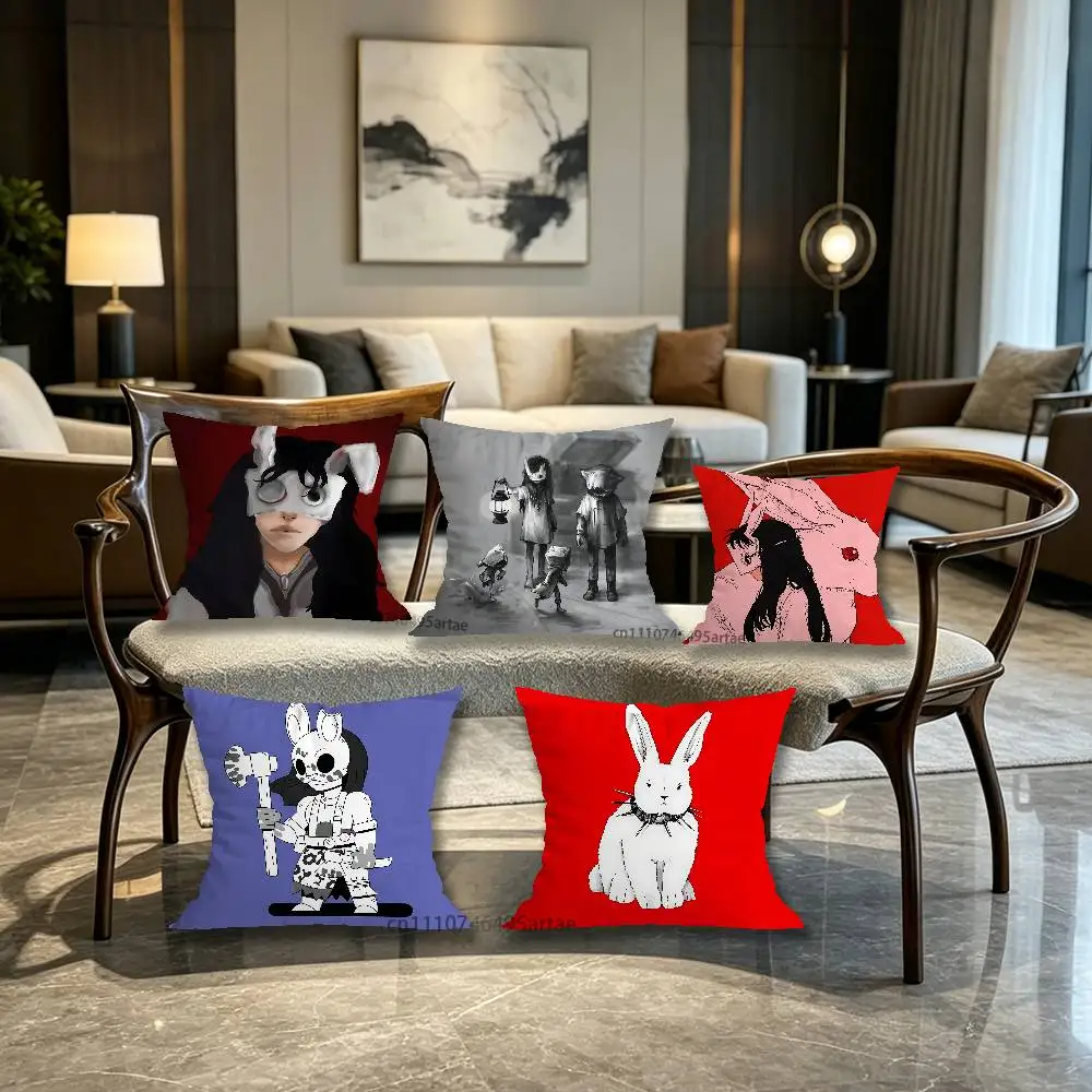 Horror Art game Reanimal Pillow Case Living Room Sofa Cushion Cover Suitable For Home Bedroom Room Decoration
