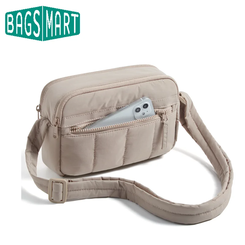 

BAGSMART Women's Bag Mini Crossbody Bags for Women Waterproof Crossbody Bag Puffy Shoulder Handbag Wallet