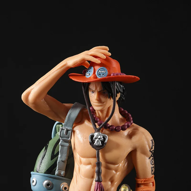 22 cm 230g Bandai One Piece Ace Anime Figurine Rufy Brother Collezione 10th Anniversary Fire Fist Escal D PVC Modello Giocattolo Regalo