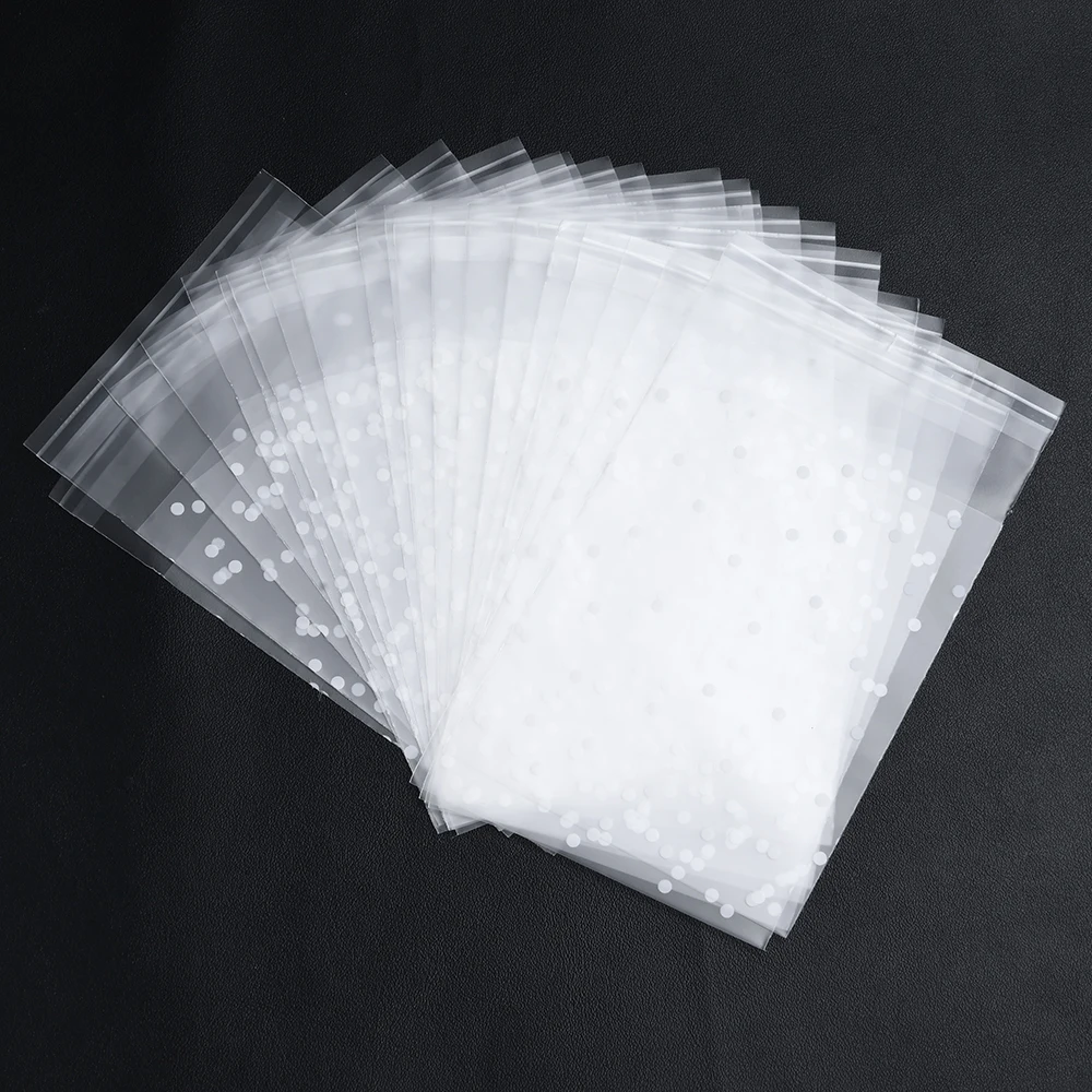 50 Stück Transparente Mattierte OPP-Verpackungsbeutel Selbstklebende Beutel für Schmuck, Handarbeiten und Kleinteile mit Reißverschluss – Detail 2