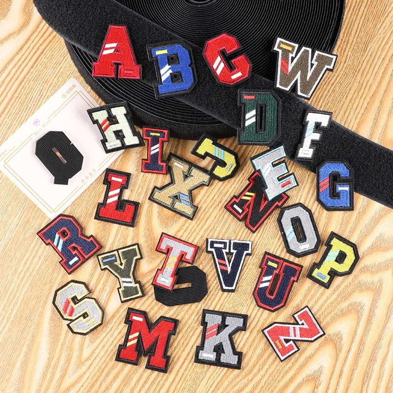 Clothing Accessories Badge English Letters Embroidery Cloth Patch Emboridery Label Punk Clothes Patches Back HOOk&LOOP Badges