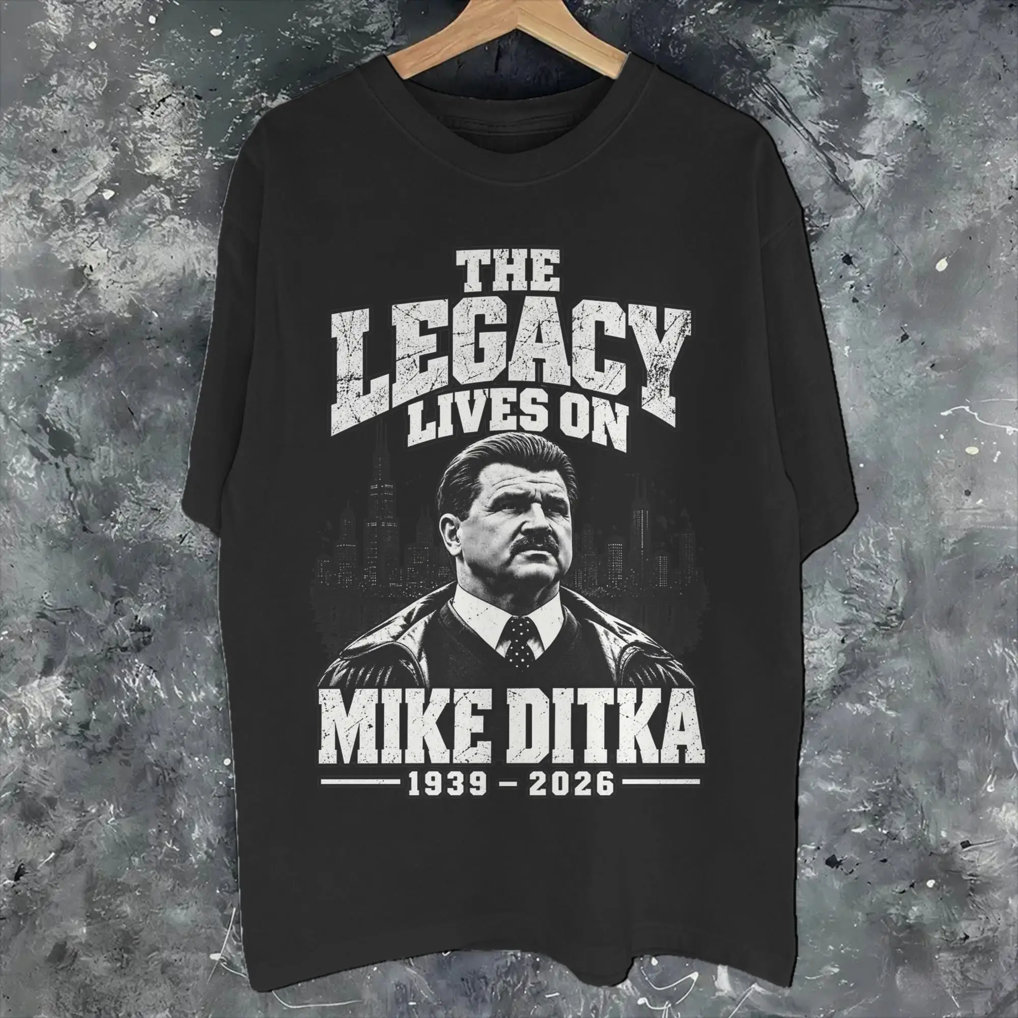 Men Women New Arrival RIP Mike Ditka   Tee T Shirt Pure Cotton  T-shirts Clothing