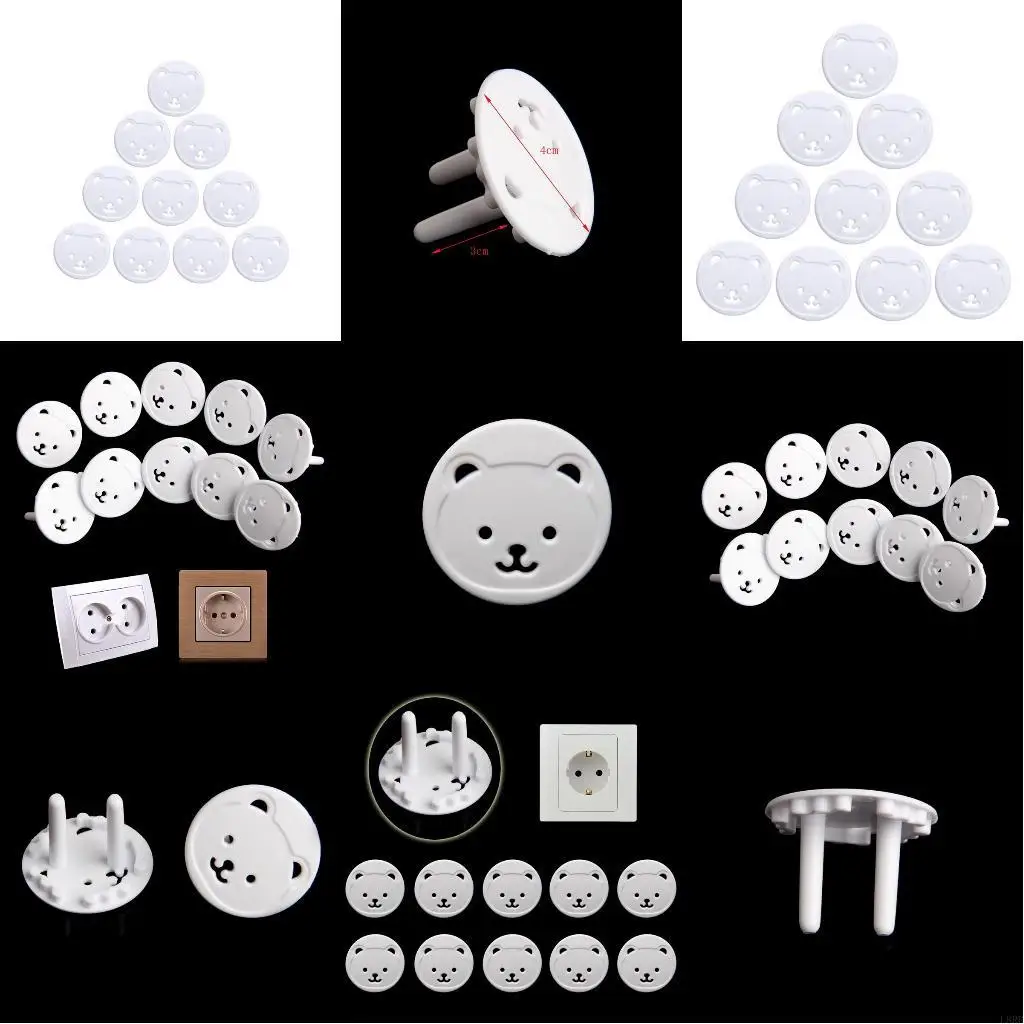 

10 шт., Защитная крышка для розетки для ребенка, защитная крышка для розетки, защитная вилка с 2 отверстиями для детей, для L8RB