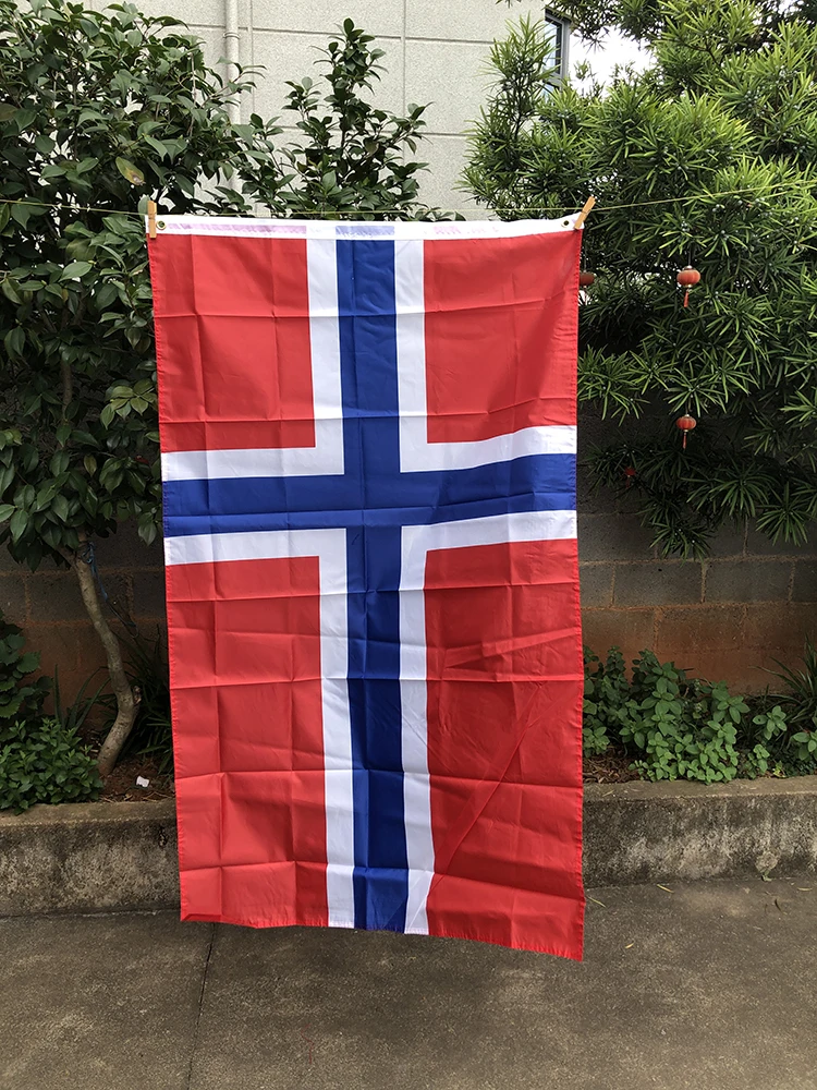 Z-ONE FLAG  norway Flag 90X150cm High Quality Hanging  Polyester Norwegian Flag standard Flag Banner