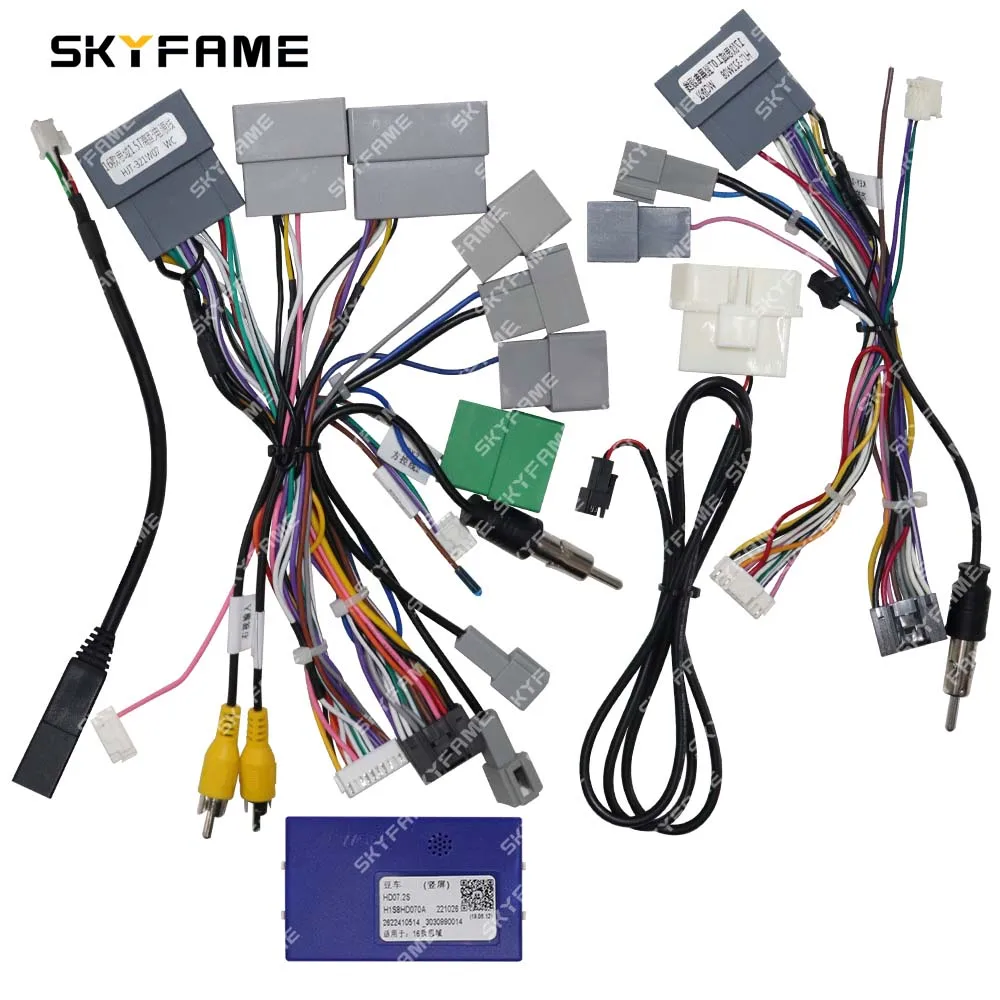 SKYFAME سيارة 16pin الأسلاك تسخير محول Canbus صندوق فك أندرويد راديو كابل الطاقة لهوندا سيفيك 1.0T-1.5T