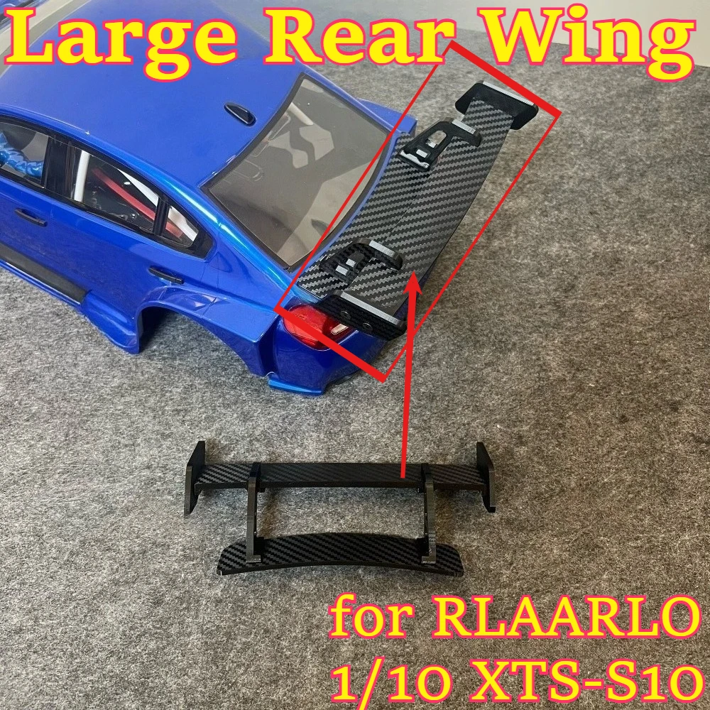 RC Car hobby upgrade modified large rear wing spoiler for RLAARLO 1/10 XTS-S10 scale custom size replacement spare accessories