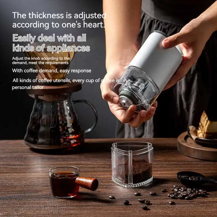 Small portable mini home kitchen coffee grinder machine mill automatic USB charging electric coffee grinder