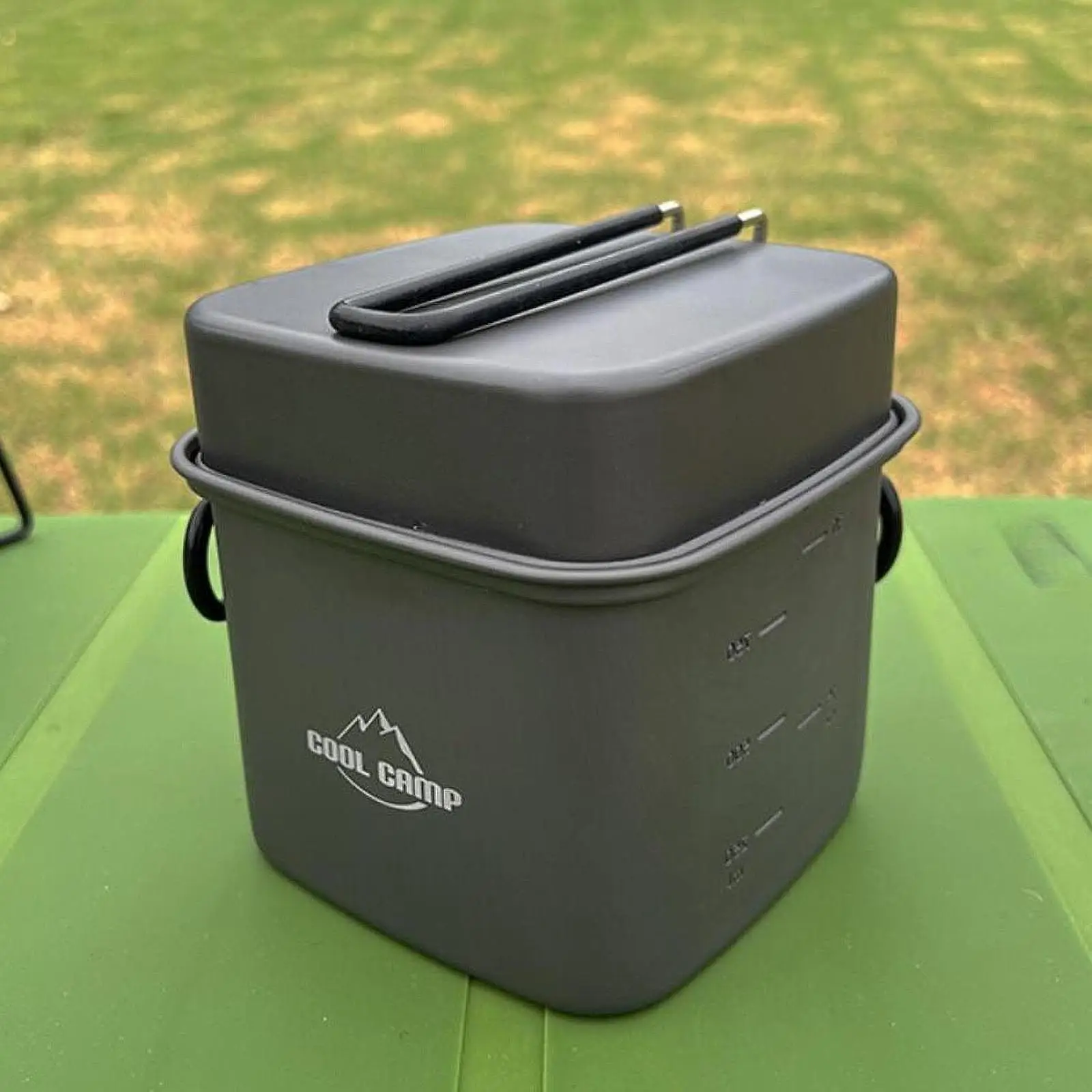 

Camping Cookware Set Frying Pan Travel Lightweight Camp Hiking BBQ Nonstick Practical Cooking Utensils Set Square Pot and Pan