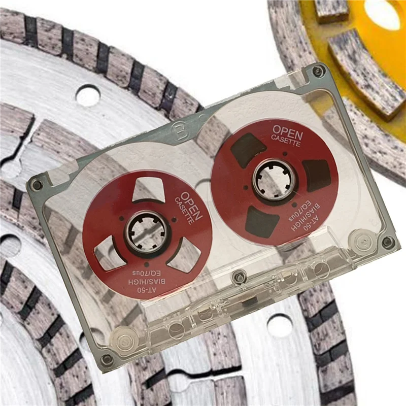 2 × 55 دقيقة قرص شريطي فارغ على الوجهين معدن صغير مفتوح قرص شريط كاسيت فارغ، C