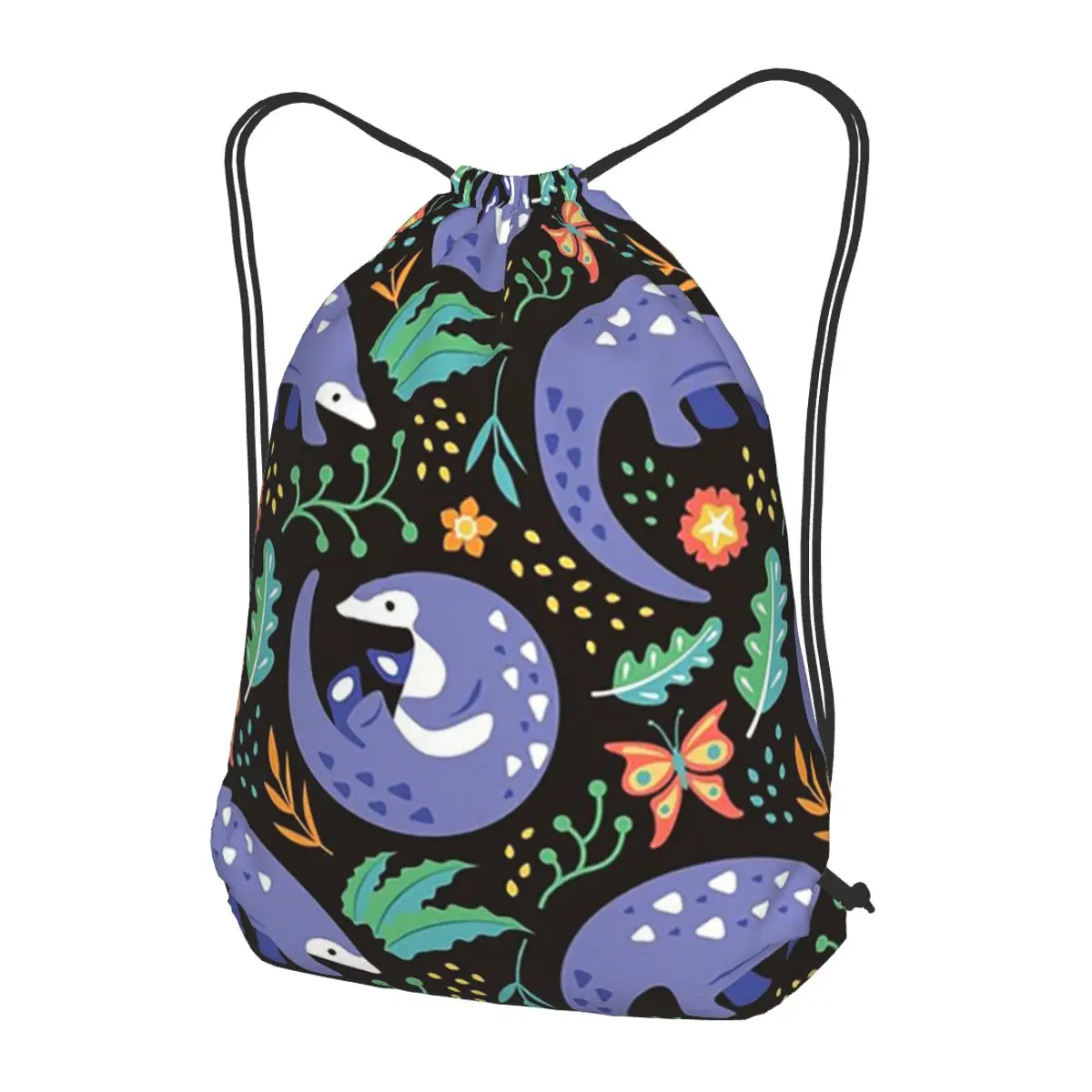 Pangolin - Tropical Backpacks Multi-function Drawstring Bundle Pocket Sports Bag Book Bags for Travel School