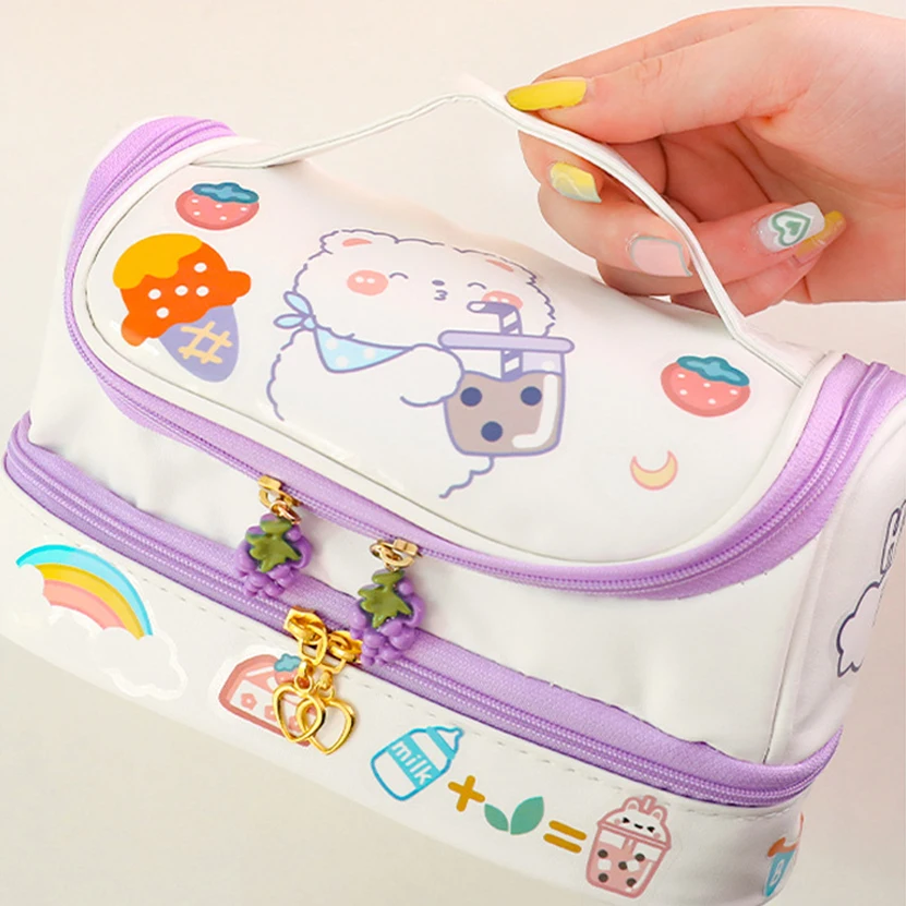 Imagem -05 - Caixa de Lápis Kawaii Estuche Cases Grande Capacidade Estojo Pochita Escola Pencilcase para Meninas Bolsas Bolsa Kalemlik Trousse Lapiceras