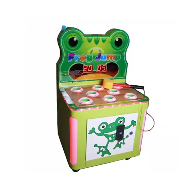 Kids Hitting Hammer Whack A Mole Redemption Game Machine Coin-Operated Hammer Frog Arcade Game Machine