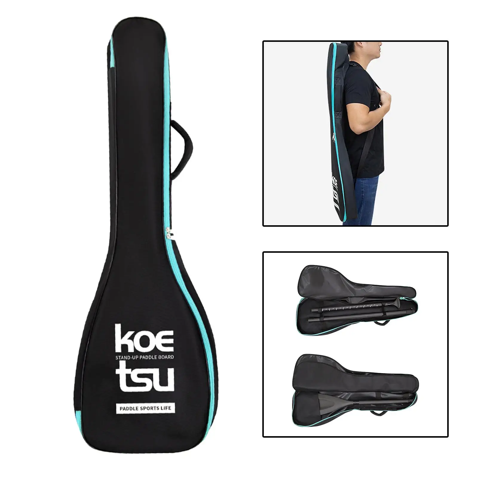 

Kayak Paddle Bag Portable Padded Lightweight Double Zipper Wear Resistant for Split Paddle Paddle Storage Bag for Boat Canoe