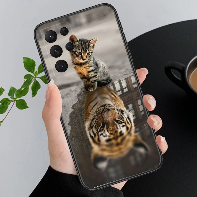 เด็กแมวสุนัขหมาป่าTigerสําหรับSamsung Galaxy A52S A04S A21S A33 A23 A13 A14 A32 A52 A53 A54 A51 A71 M51