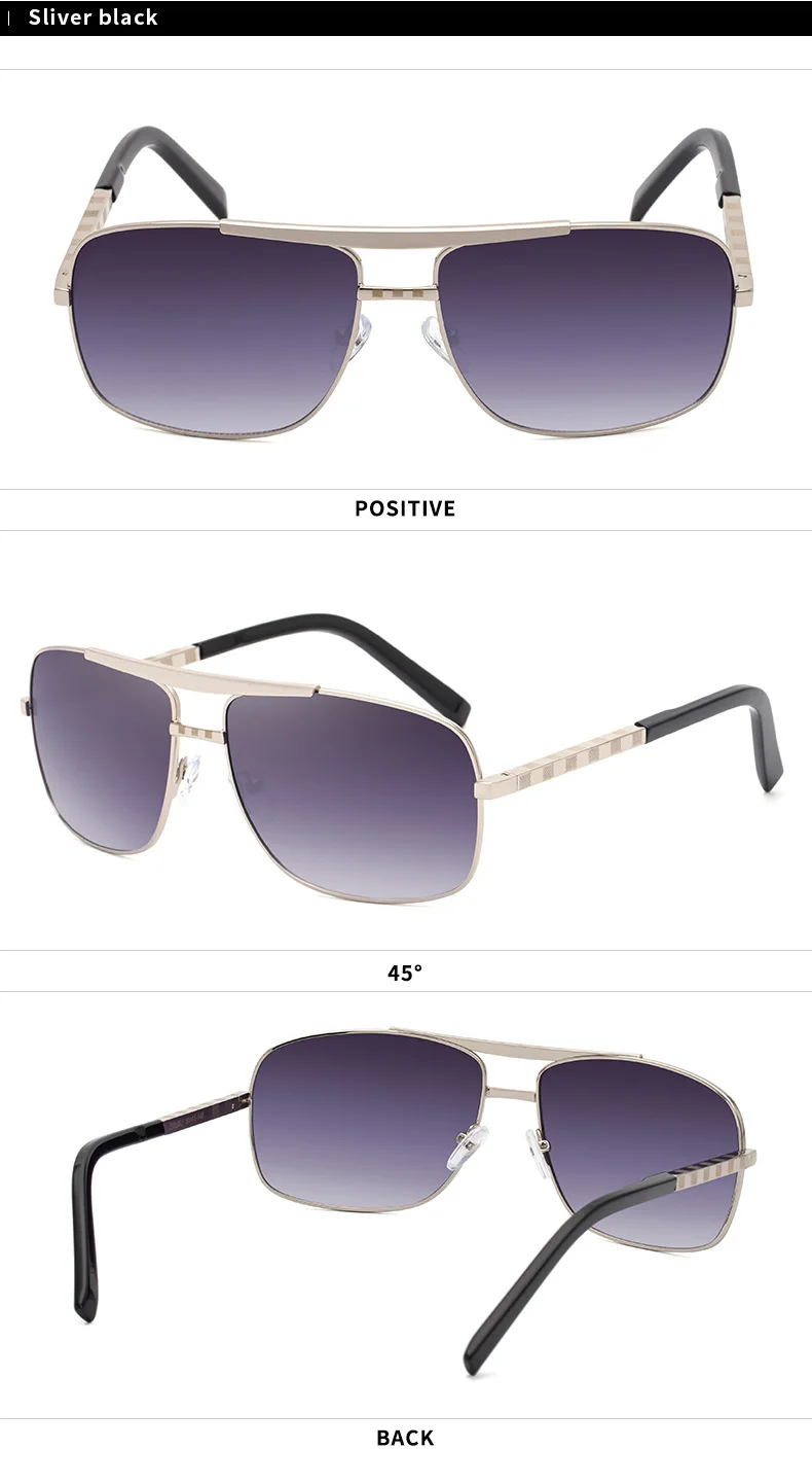 Retro Quadratische Sonnenbrille für Herren 2026 Luxusmarken-Designer Klassische Punk-Sonnenbrille für Männer Vintage Frühlings-Eyewear UV400-Schutz – Detail 15
