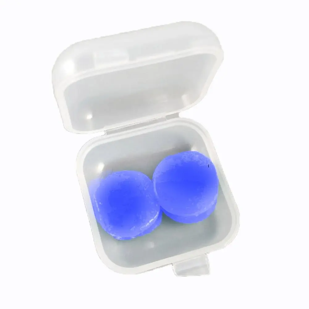 2PCS Soft Silicone Ear Plugs Multicolor Waterproof Sound Insulation Earmuffs Swimming Showering Noise Reduction Earplugs