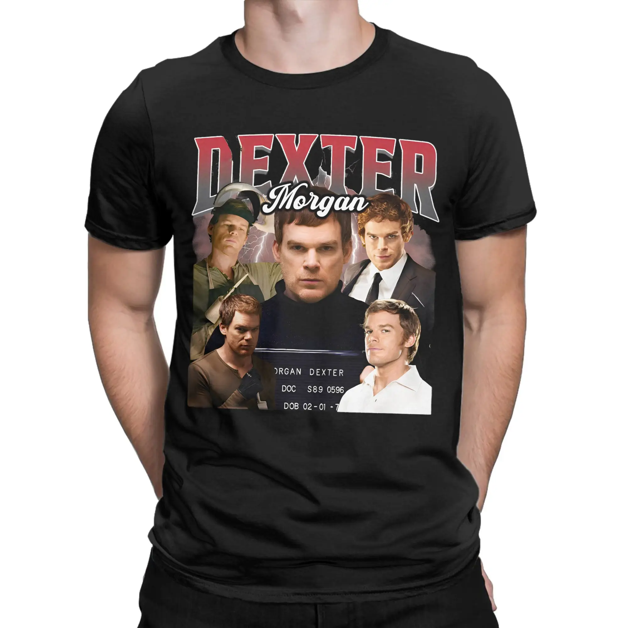 Oversized T Shirt Summer Dexter Morgan Movie Popular T Shirts Crime TV Drama 100% Cotton Tee Shirt for Man Y2K Short Sleeve Tops