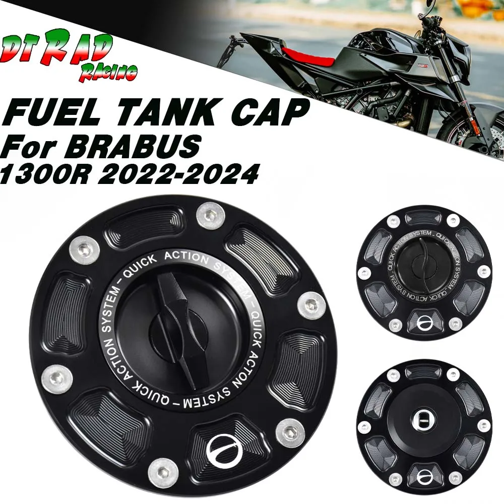 New Aluminum Quick Release Fuel Tank Cap For BRABUS 1300R 2022-2024 Motorcycle With Key Anti-Theft Engine Oil Filling Cover