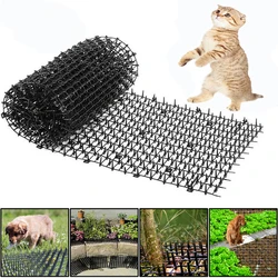 200/400cm Garden Anti-cat  Dog Net Repellent Mat Safe Plastic Spike Thorn Deterrent Green Plant Protection Supply Pet Products