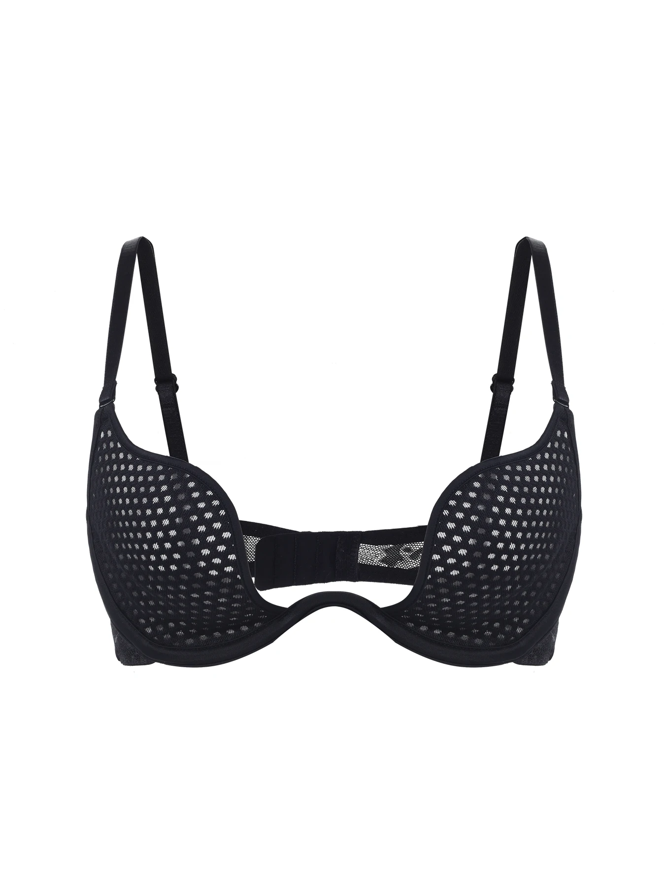 Sexy podprsenka ve tvaru U, tenká síťovina, prodyšné spodní prádlo s kosticemi, pohodlné a stylové spodní prádlo bralette - náhled 3