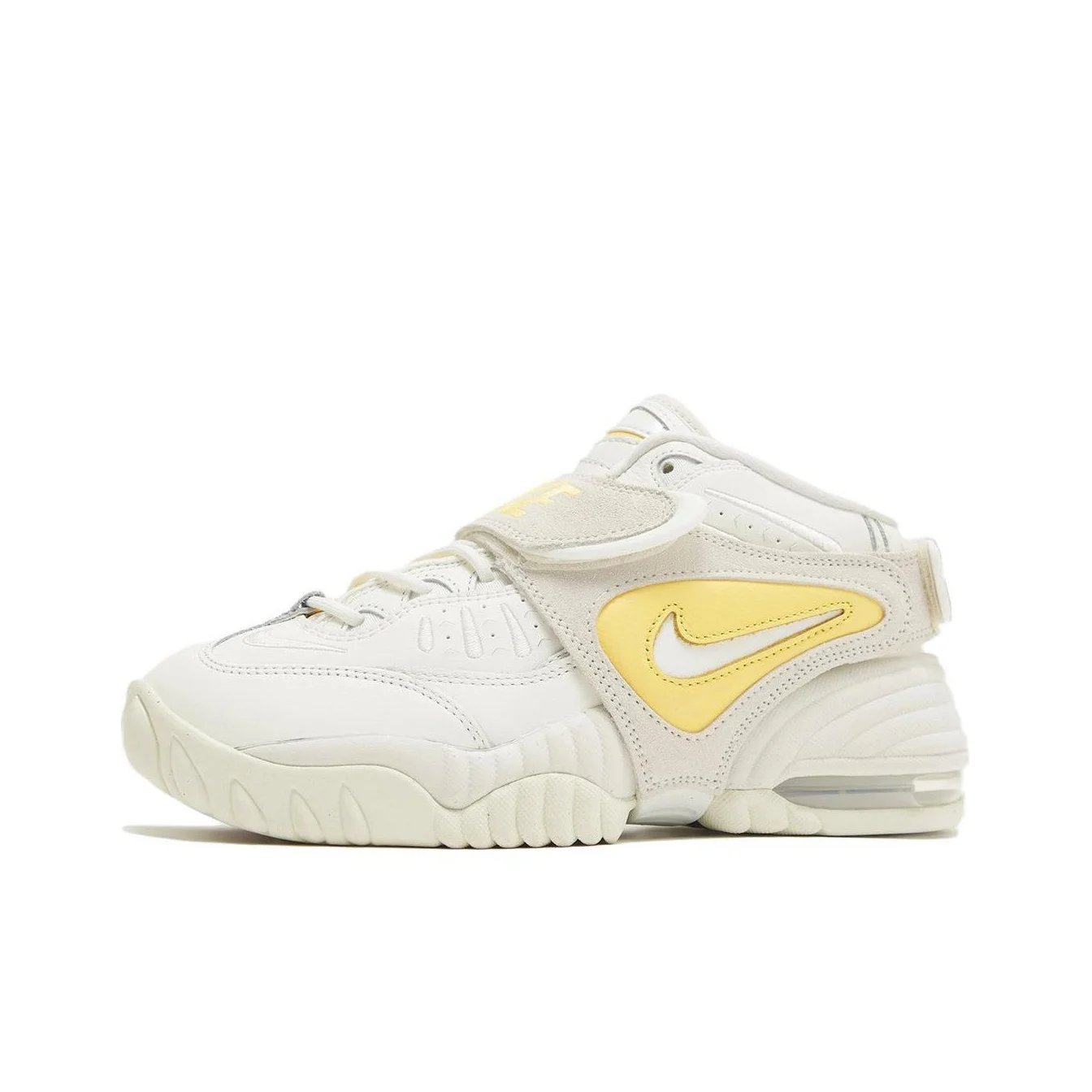 Nike Air Adjust Force Fashion Mid top Basketball Shoes Women's White Yellow FJ4552-100