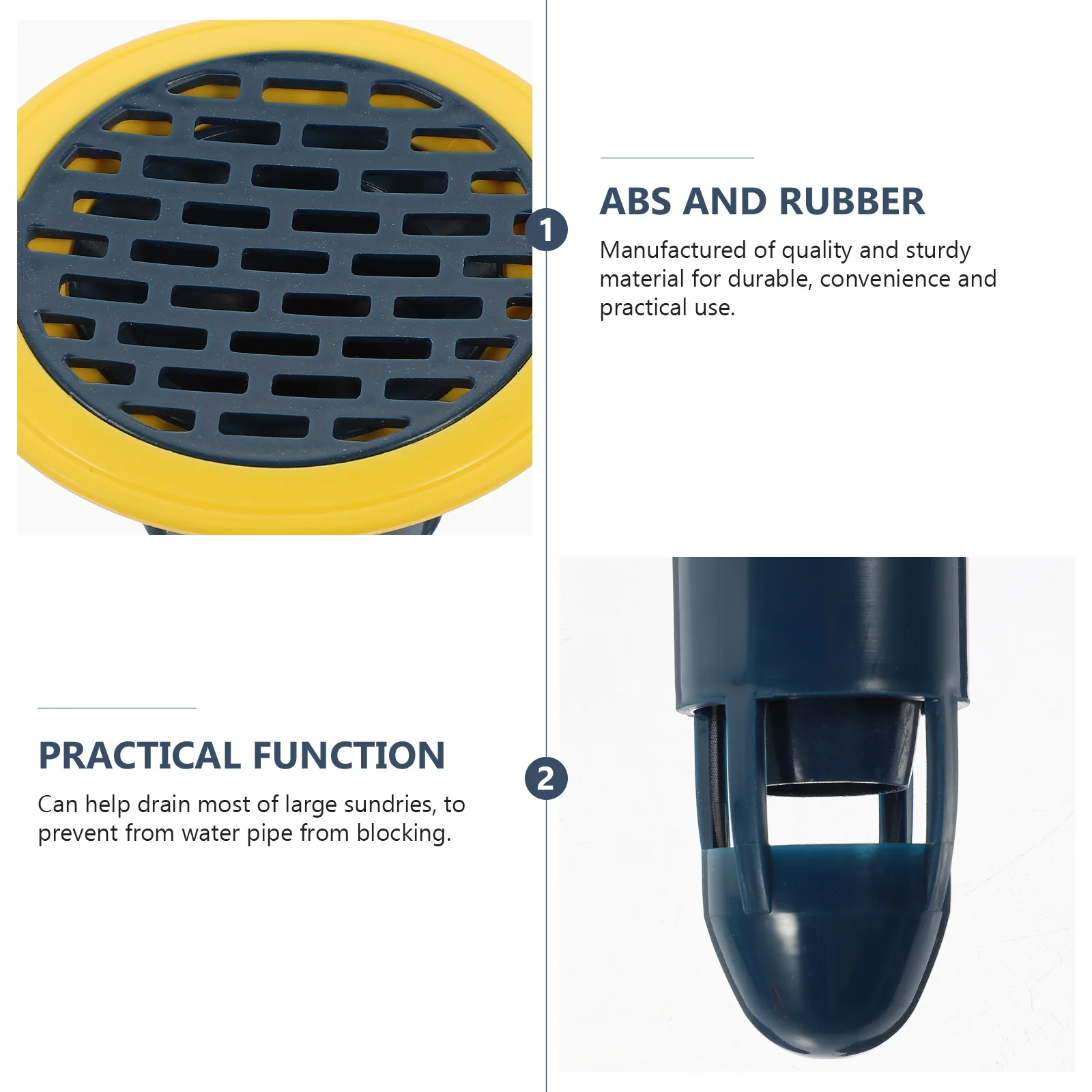 

3Pcs Drain Cover Bathroom Hair Catcher Kitchen Sink Strainer Floor Strainer for Tub Shower Garbage Disposal Odor Prevention