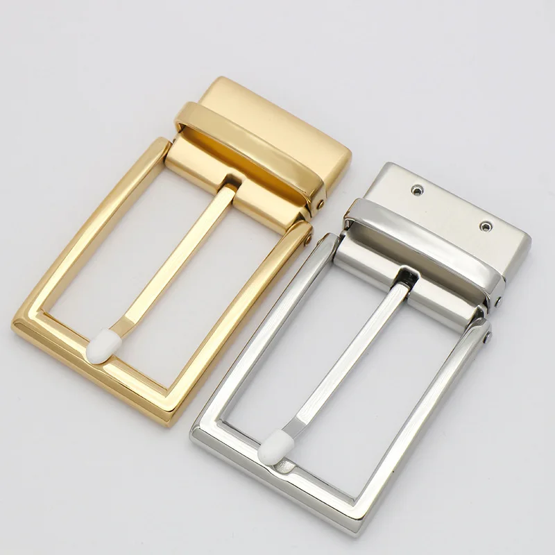 304 Stainless Steel Belt Buckles 35mm Inner Diameter 360° Rotatable Metal Pin Buckles for Men