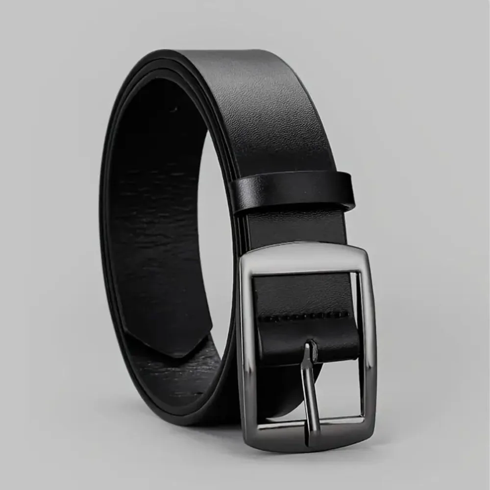 

Retro Luxury Business Belt Casual Leisure Metal Pin Buckle Belt Famous Brand Designer PU Leather Belt For Man