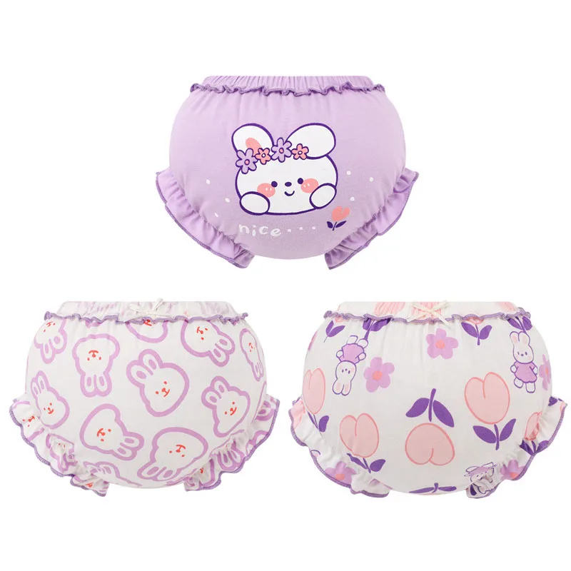 3 Piece/Lot Baby 100%Cotton Shorts Panties Children Girl Infant Newborn Cute Cartoon Underpants For 6-24 Months Kids Soft Briefs