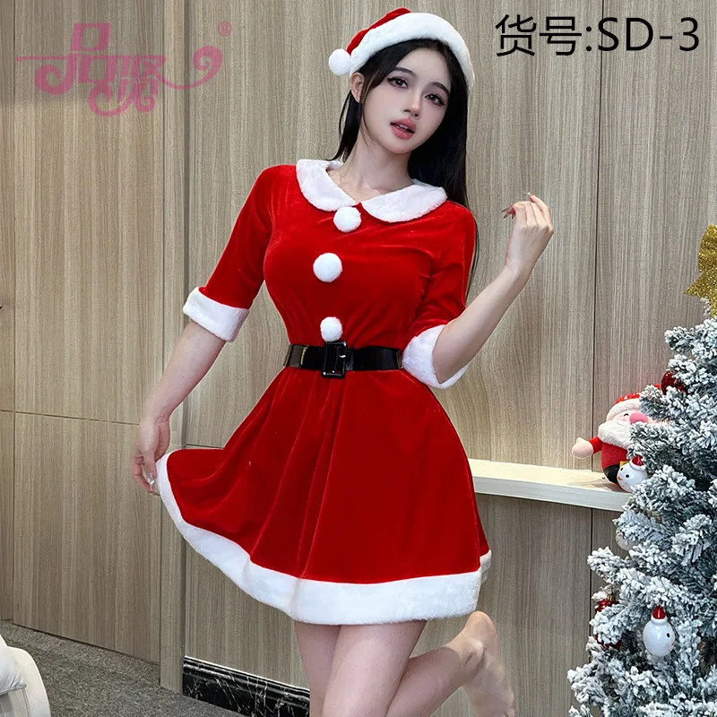 عيد الميلاد الملابس الداخلية مثير فستان الأرنب سانتا كلوز تأثيري حلي نادي أداء الحفلات التقاط الصور إغراء مغر #6