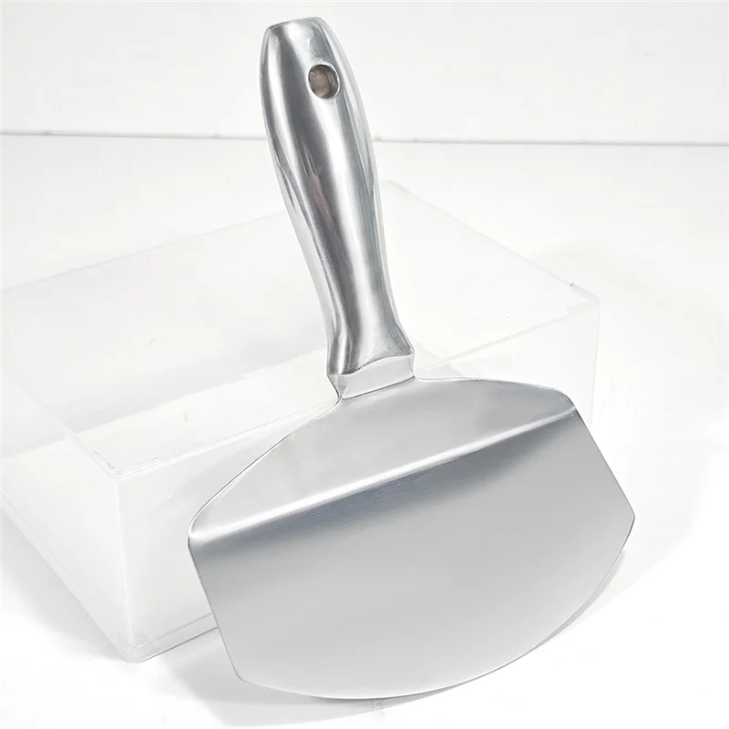 لحم الخنزير-للمسة نهائية للحوائط الجافة دلو من الفولاذ المقاوم للصدأ مغرفة على شكل قوس مجرفة سكينة معجون مكشطة للجدران الجافة وأداة الجص