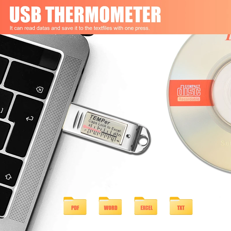 USB-Thermometer Temperatursensor Datenlogger Recorder für PC XP Vista/7-AB09