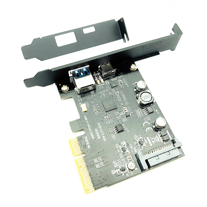 Tarjeta de expansión PCIe USB 3,1 tipo C A USB3.1 GEN 2 10gbps, USB tipo C + USB 3,0 tipo A, tarjeta elevadora PCI Express x4, adaptador USB