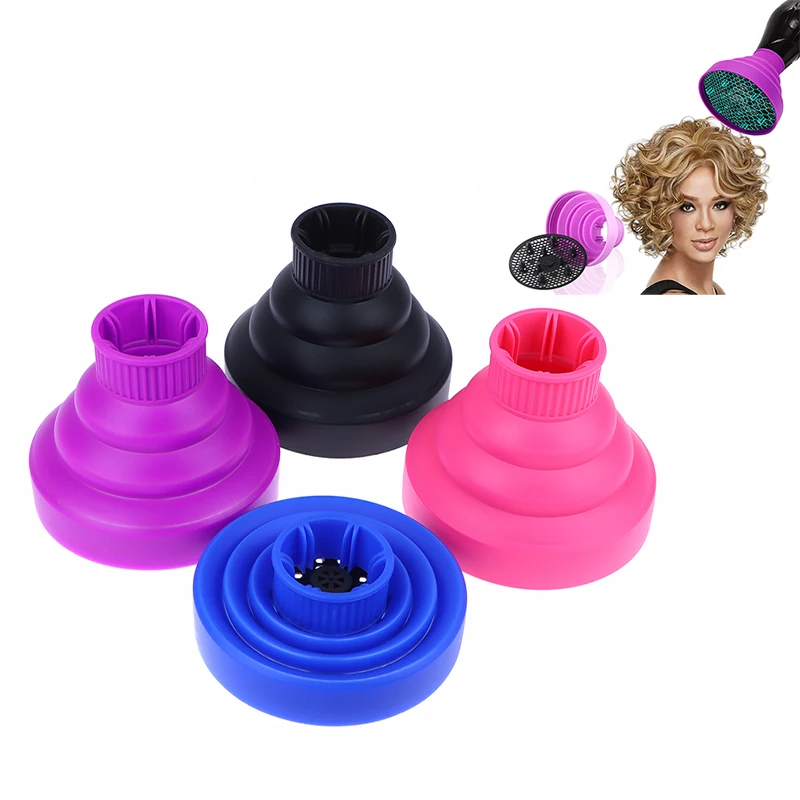 Universal Silicone Hair Curl Diffuser Cover Solid Color Hair Curly Drying Blower Suitable 4-5 cm Hair Styling Tool Accessories