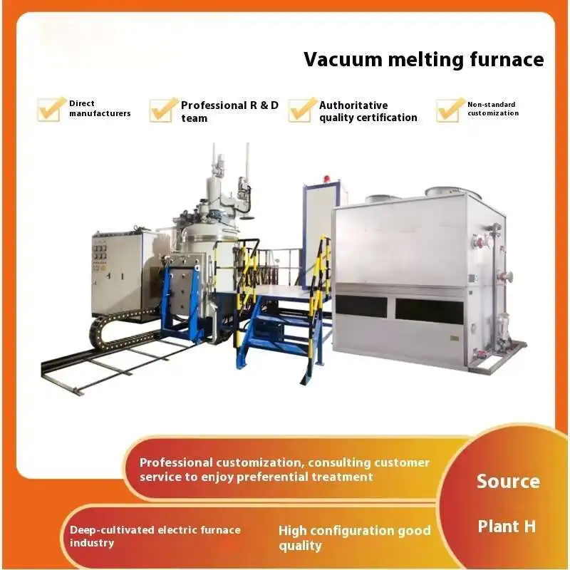Vacuum High Temperature Medium Frequency Induction Melting Furnace 2300 ℃ High Temperature Vacuum Melting Casting