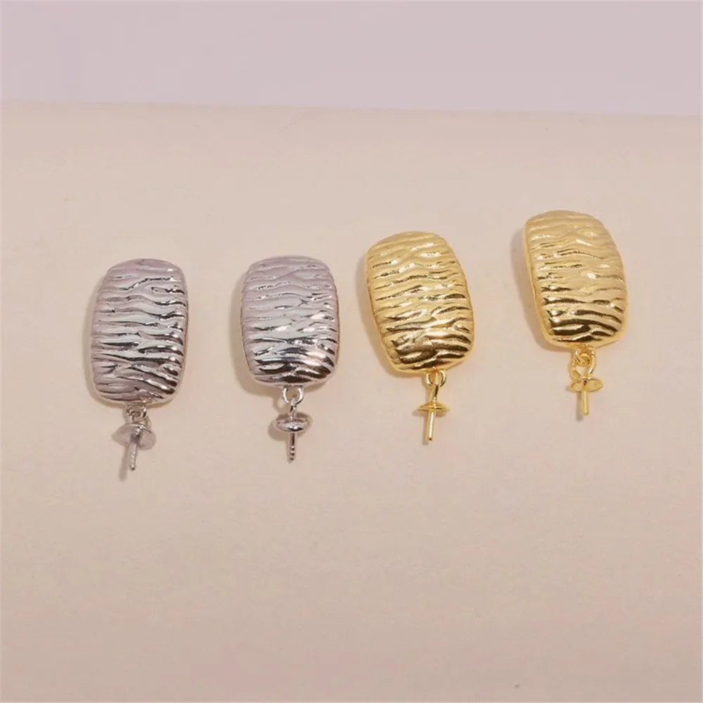 S925 Sterling Silver Pearl Earring Settings DIY Jewelry Making Supplies Blank Earring Posts for Handcrafted Accessories No Pearl