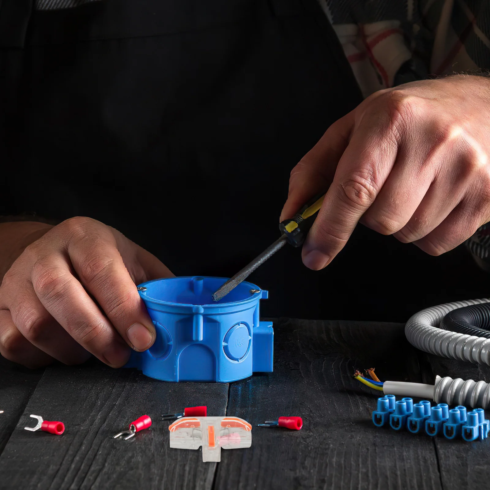 

10Pcs Insulated Terminal Set Copper Nylon Material Quick Splice Wire Connectors Electrical Cable Connection Repair Kit