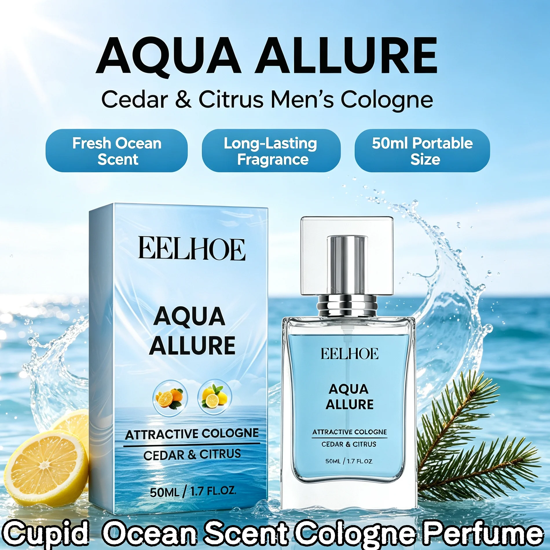 Deer Attractant Scent - Parfum Cologne Cupid Ocean Scent, Fusion