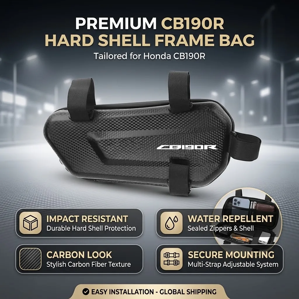 EVA Hard Shell Thickened Fabric Motorcycle Storage Bag Side Bag With LOGO For Honda CB125R CB150R CB190R CB250R CB300R CB400