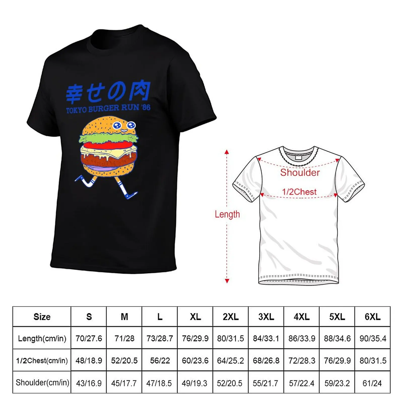 Tokyo Burger Run, Funny Burger T-Shirt man t shirts for men casual t shirts for man cotton soft cotton t shirt man T-Shirt