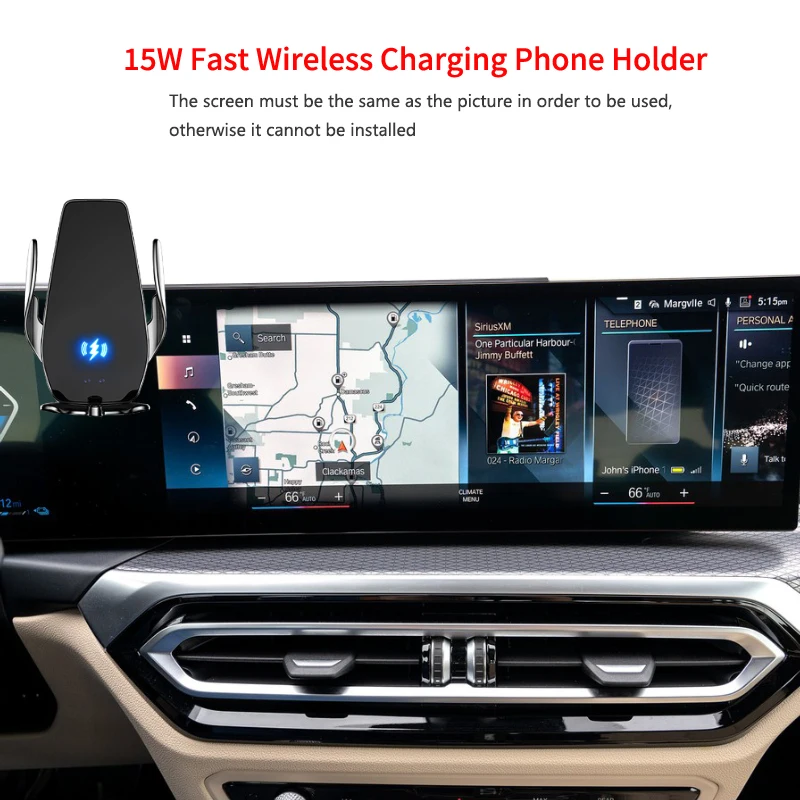 Car Mobile Phone Holder For BMW 3 Series 4 Series i3 i4 Multimedia Screen Special Bracket Touch Sensing Smartphone Holder