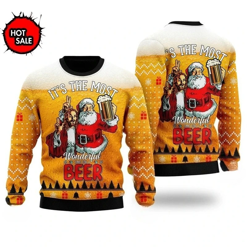 الرجال النساء عطلة ثلاثية الأبعاد مضحك مطبوعة القبيح عيد الميلاد البلوزات لاعبا القمم حفلة عيد الميلاد بلوزات عيد ميلاد سعيد يسوع سترة قبيحة