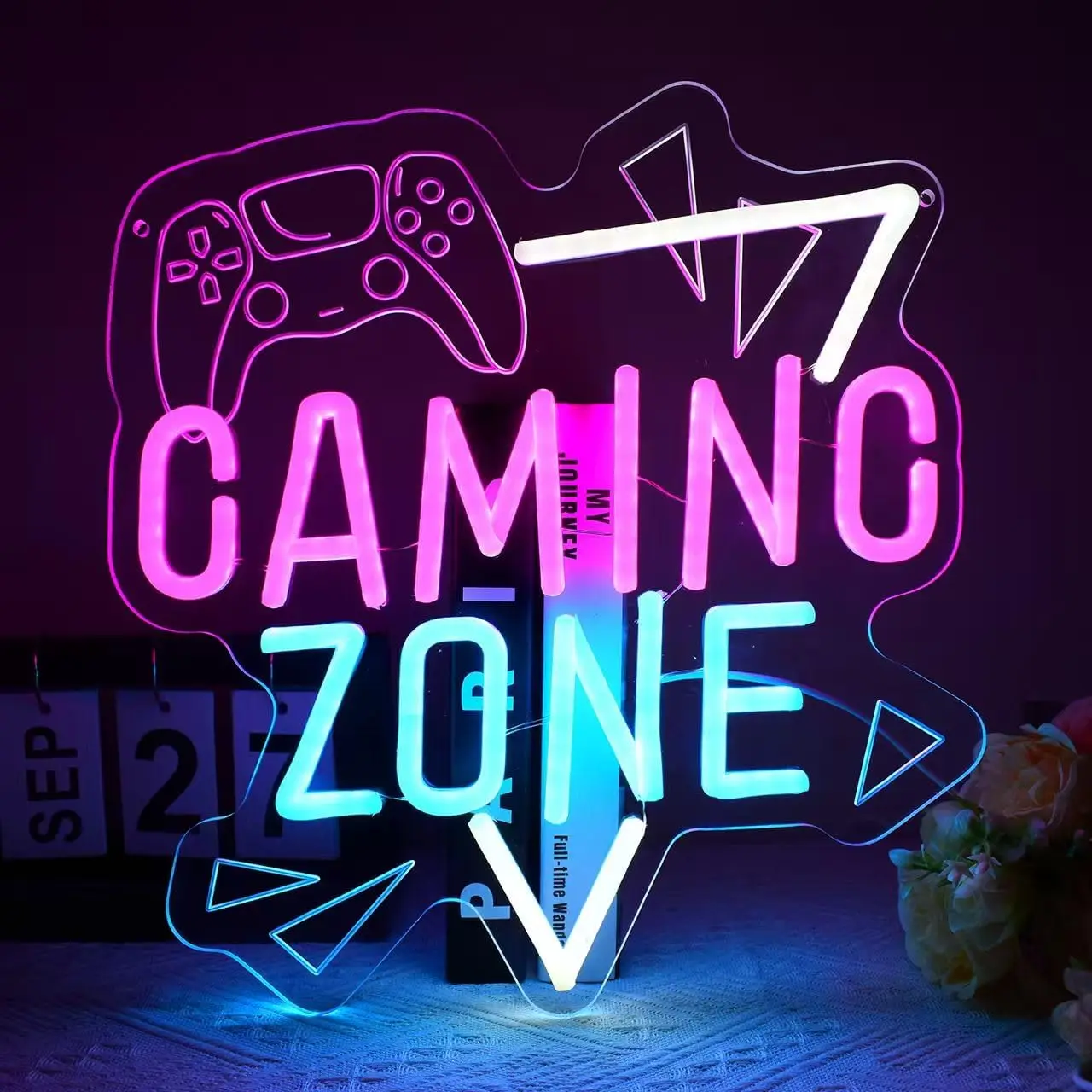 

Gaming Zone Neon Sign Art Wall Light USB LED Light for Game Room Bar Bedroom Decoration neon personnalisé Gift Kids Room Decor